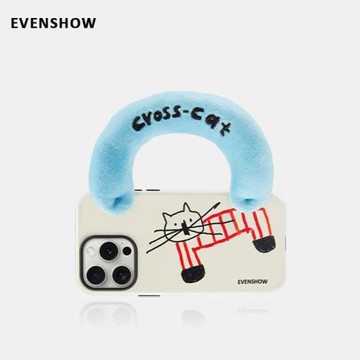 EVENSHOW新款秋冬毛絨手提手機殼帶掛繩適用于蘋果iPhone16promax15/14/13小眾高級感藝術不撞款毛茸茸外殼套