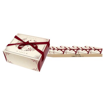 Pomei 博美 抽屜盒 附繩  大  花開好日 米色 + 紅色  20個