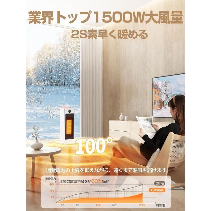 Gimama セラミックヒーター業界初2in1デザイン加湿機能付き ヒーター 2S速暖 1500W大風量 ファンヒーター ECO知能恒温/高 |  LINEショッピング