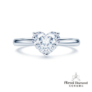 Alesai艾尼希亞鑽石 1克拉 D/VVS1 3EX車工 培育鑽石戒指 鑽戒