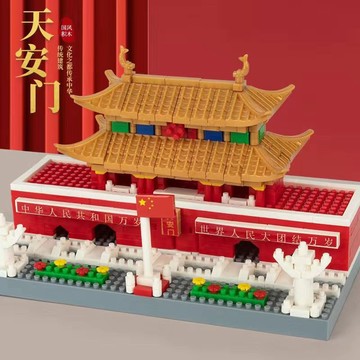 臺灣出貨🔥 積木建築 小屋 diy小房間 兼容積木 天安門積木紫禁城高難度微顆粒男孩建築係列巨大型拚裝兒童玩具