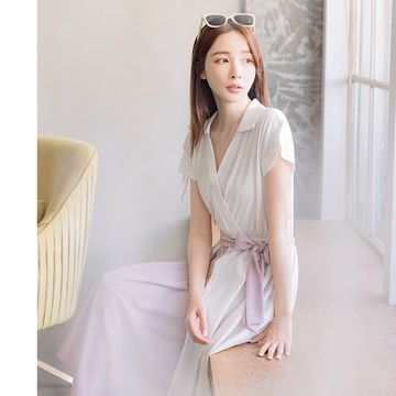 【夏季新品】HS 浪漫行走長洋裝 白色