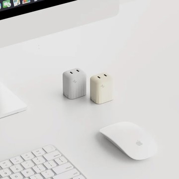 Allite Mini Go 45W 2C 氮化鎵雙孔快充頭 - 冷霧灰