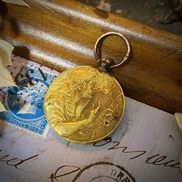 1920年代法國 希臘神話 音樂女神Muses 音樂榮譽黃銅獎章