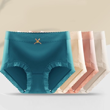 木耳邊提臀冰絲高腰內褲 M-XL 隨機色(老闆不賣了!! )