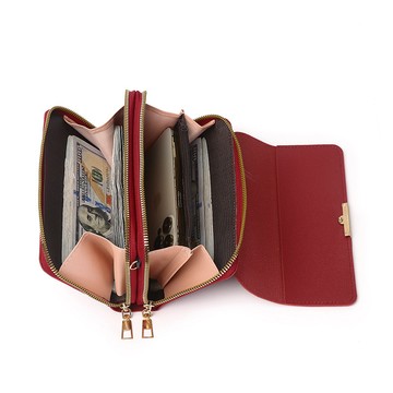 𝑳𝒖𝒄𝒌𝒚 𝒑𝒂𝒄𝒌✨手機包女雙層零錢包韓版大容量多功能單肩斜挎包女士錢包