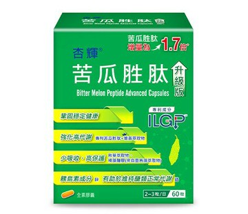 杏輝苦瓜胜肽升級版膠囊 60粒/罐 鉻、薑黃、秋葵、褐藻醣膠、茯苓、鋅 憨吉小舖