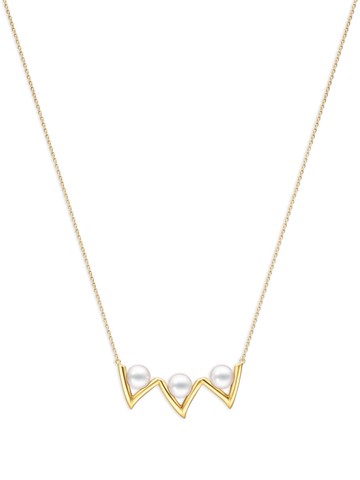 TASAKI - 18kt yellow gold Danger Claw pearl necklace - women - 18kt Yellow Gold/Akoya Pearl - One Size