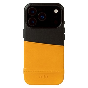 alto 奧沰 Metro 插卡式皮革手機殼  iPhone 17 Pro  焦糖棕 + 渡鴉黑