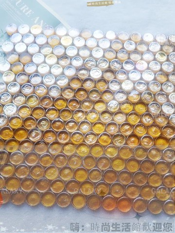 圓形琉璃馬賽克瓷磚金色衛生間廚房客廳背景墻磚吧臺柱子門店裝修