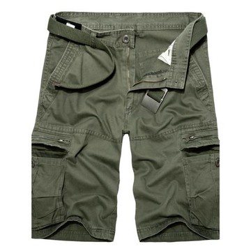 夏季新款男士大碼多口袋純棉勞保工裝短褲潮流寬松中年休閑五分褲