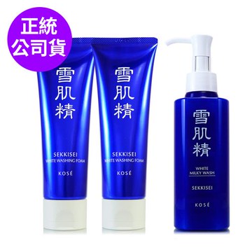 KOSE高絲 雪肌精淨透洗顏霜130g*2 - 贈雪肌精靚白洗顏乳140ml (正統公司貨)