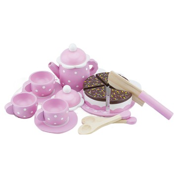 New Classic Toys 荷蘭木玩品牌 下午茶蛋糕組  天然木材  無毒塗料  18配件  #10620  1組