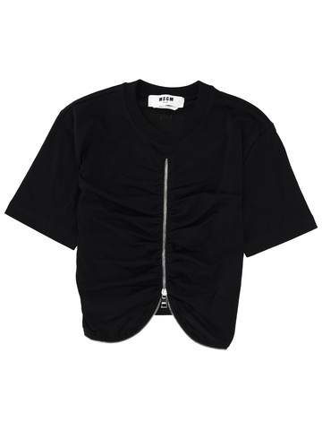 msgm zippered t-shirt