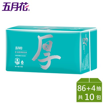 【蝦皮直營】五月花舒敏厚棒抽取式衛生紙86+4抽x10包