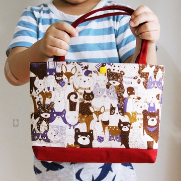 文青風秀氣迷你手提袋~童心未泯 方便袋 小提包 小童提袋 手機袋 旅行小包 午餐隨行包