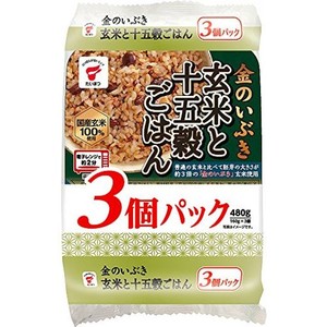 たいまつ食品 金のいぶき 玄米と十五穀ごはん 3個パック 480G