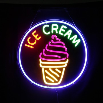 Ice cream霓虹燈LED發光字Neon Sign冰淇淋店鋪招牌Party聚會