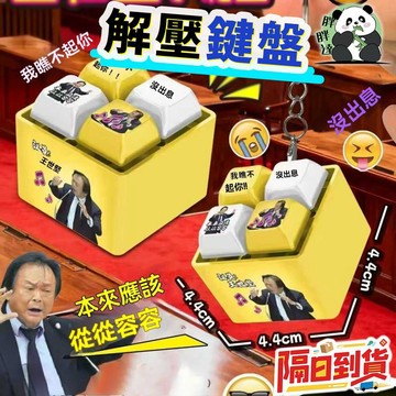 【隔日到貨】解壓鍵盤 王世堅 從從容容 發光語音 發音按鍵 語音發光解壓按鍵 按鈕鍵盤 掛件鑰匙扣 解壓玩具