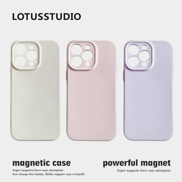 清新軟糯硅膠純色手機殼3色可選磁吸magsafe手機殼蘋果17promax新款手機殼全包防摔16/15/14保護套