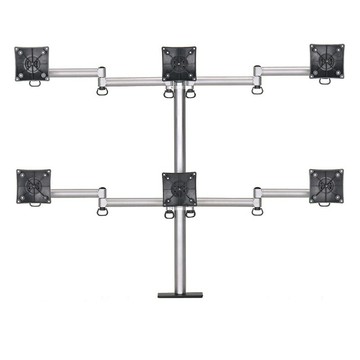 【享最高折300】FOGIM 夾桌懸臂式液晶螢幕支架(六螢幕)/TKLA-6036C1-S