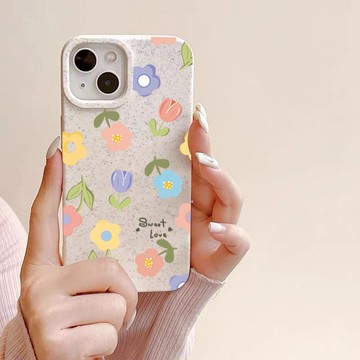 適用於 iPhone 17 16 11 13 12 14 15 ProMax XR X Plus XS 彩色花朵 手機殼