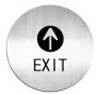 迪多deflect-o   612210C   EXIT  英文出口-鋁質圓形貼牌 / 個【APP滿額下單4%點數(單一帳號最高1000點)】7/31止