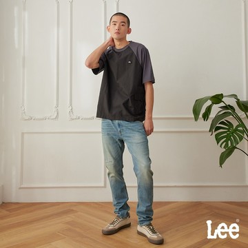 Lee 705 彈性標準中腰小直筒牛仔褲 男 淺藍洗水 LB517010761