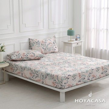 HOYACASA 60支天絲枕套床包組｜錦花嵐｜(雙人/加大/特大)