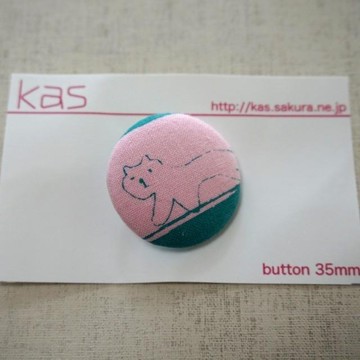 手印原創胡桃木鈕扣“貓”（大）