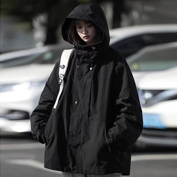 Ms 衝鋒衣外套 外套 外套男 機能風沖鋒衣 外套 男女春秋款美式復古工裝風衣 爆款 外套女 防風防水防寒戶外運動外套