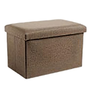 日雅風 加厚收納凳收納箱 透氣棉麻布 可堆疊不占空間 最高可承重80kg  咖啡色  1個