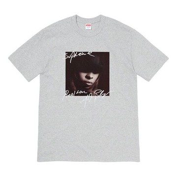 Supreme FW19 Week 1 Mary J. Blige Tee Character Short Sleeve Unisex Gray