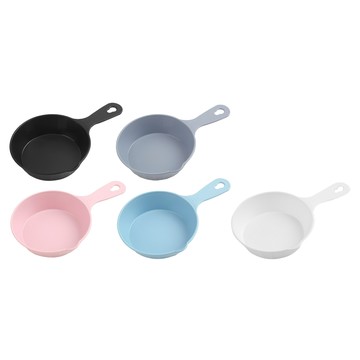 Saedeuri 圓形帶嘴把手小碟子5件組  1組  白色+黑色+灰色+粉色+藍色  5件組圓形帶嘴把手小碟子