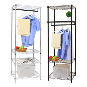 【品樂生活】45X60X180CM 四層吊衣架組/電鍍/烤漆/置物架/衣櫥/衣架/兒童衣架/兒童衣櫥