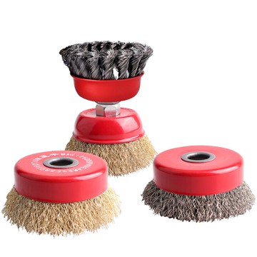 除銹鋼絲刷100角磨機用拋光輪 304不銹鋼打磨球 鍍銅絲碗型鋼絲輪