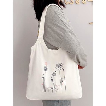 帆布包女大容量韓系單肩手提布袋子學生上課2025新款通勤上班高級