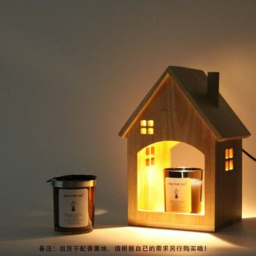 免運 可開票 工廠直銷 日式簡約香薰融蠟燈實木北歐臥室擺件臺燈定時無火助眠香氛融燭燈 快速出貨DDD1111