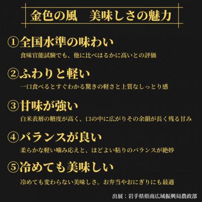 ふるさと納税 一関市 令和5年産金色の風 4kg