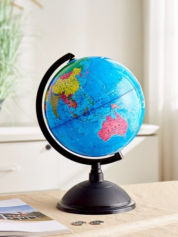 式創意現代精致兒童地球儀桌面儲蓄罐防摔書柜裝飾品存錢罐