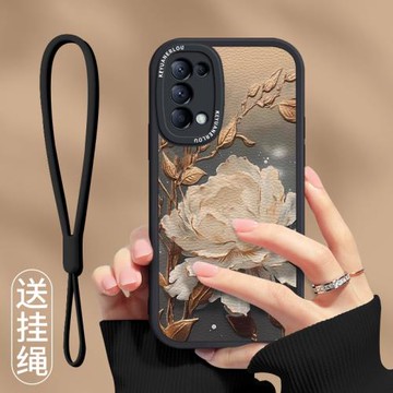 望舒金蓮適用opporeno5手機殼新款reno4國風輕奢Pro+十全包reno4se復古高級OPPO外殼女reno5pro軟硅膠防摔套