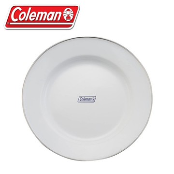 【Coleman 琺琅盤單入《白》】CM-32360/炊具/野炊餐具/露營/登山/盤子/料理盤