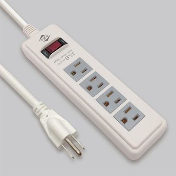 威電牌過載斷電延長線/CK3144/4尺/3孔/1開4插條