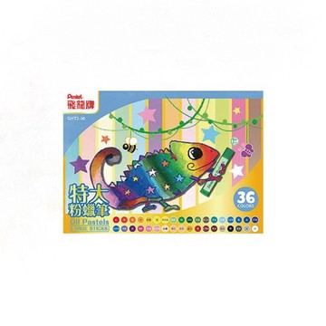 【Pentel 飛龍】36色特大粉蠟筆 /盒 GHT2-36