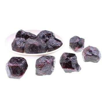 石頭標本 如鴻石榴石原石酒紅水晶礦物標本石大顆魚缸裝飾造景石頭擺件【MJ7724】