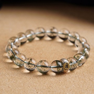 綠幽靈手鏈/ 十二生肖八大守護神/本命佛事業運 招正財 開運 水晶