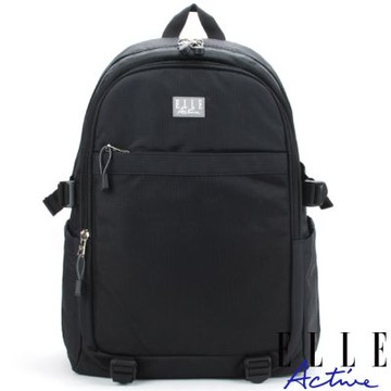 【ELLE Active】Fish Net 漁網系列-後背包-大型-黑色