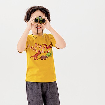 OB嚴選-美國棉童趣恐龍印花短袖上衣