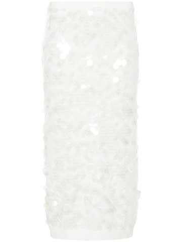 Nº21 - sequinned cotton skirt - women - Polyester/Cotton - 44 - White