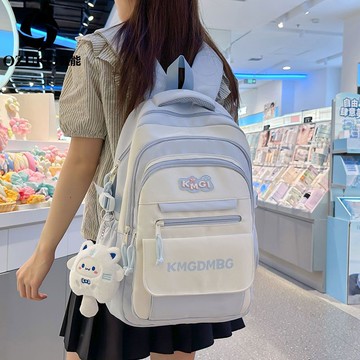 兒童學生書包後背包 書包初中生高顏值女生ins背包大容量減負高中學生撞色雙肩包